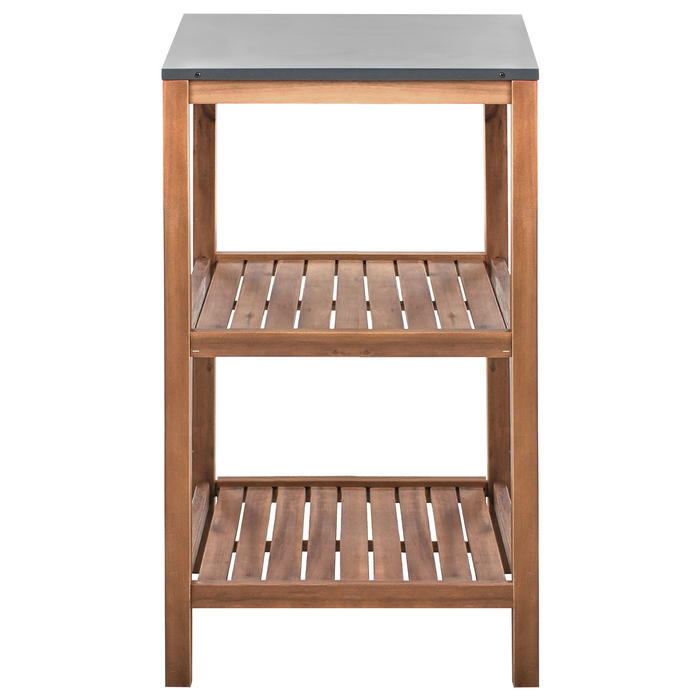 Beliani - BRUCOLI - Buitenkeuken eiland - Bruin - Acaciahout