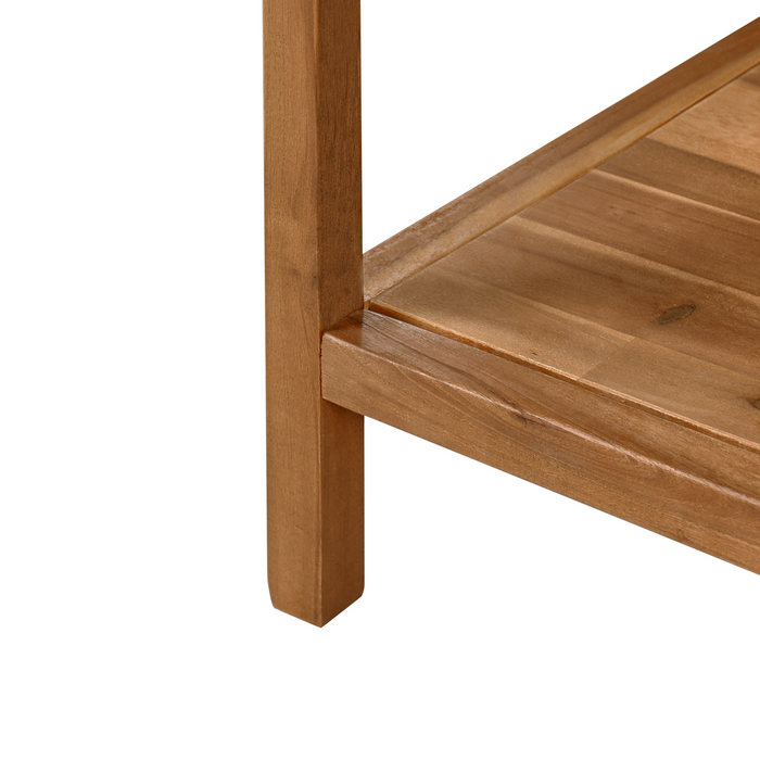 Beliani-VENOSA -Buitenkeuken eiland-Bruin-50 x 50 x 90 cm-Acaciahout