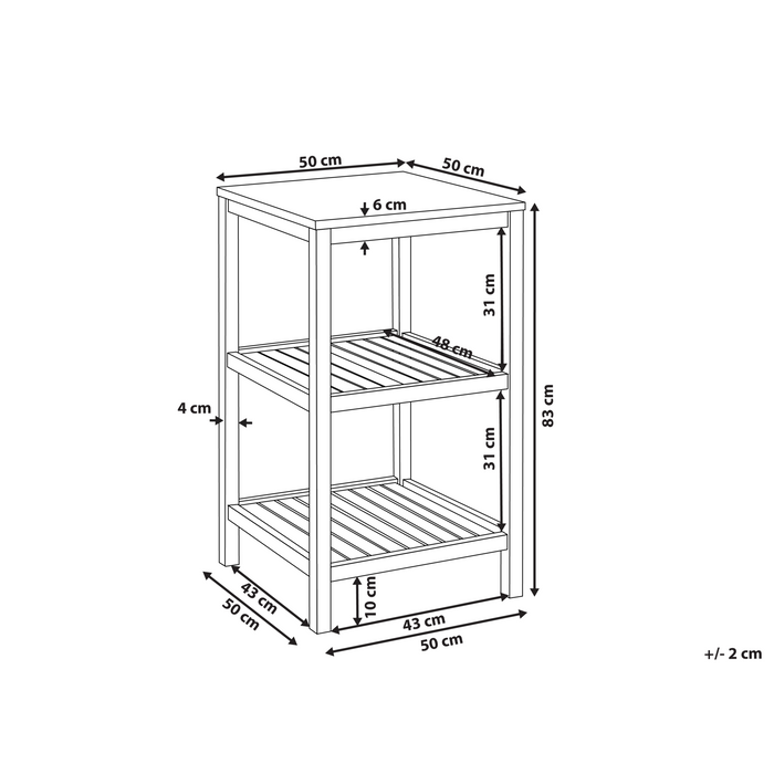 Beliani - BRUCOLI - Buitenkeuken eiland - Bruin - Acaciahout