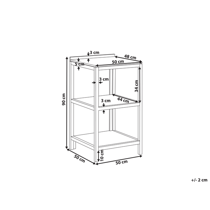Beliani-VENOSA -Buitenkeuken eiland-Bruin-50 x 50 x 90 cm-Acaciahout