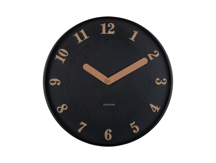 Karlsson - Wandklok Amena - Zwart- Ø40cm