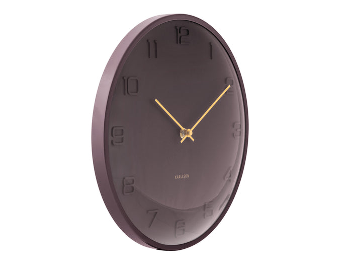 Karlsson - Wandklok Fuerte Dome - Earth brown- Ø30,5cm