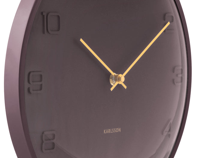 Karlsson - Wandklok Fuerte Dome - Earth brown- Ø30,5cm