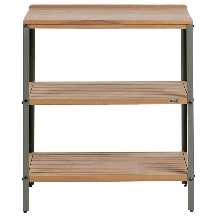 Beliani-IVREA-Buitenkeukeneiland met spoelbak 3-delig-Bruin-Acaciahout