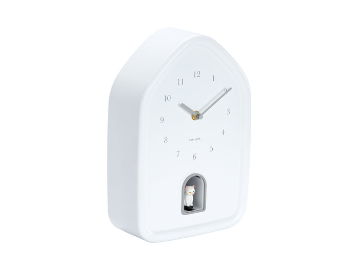 Karlsson - Wandklok Modern Kitty - Wit- Ø29,1cm