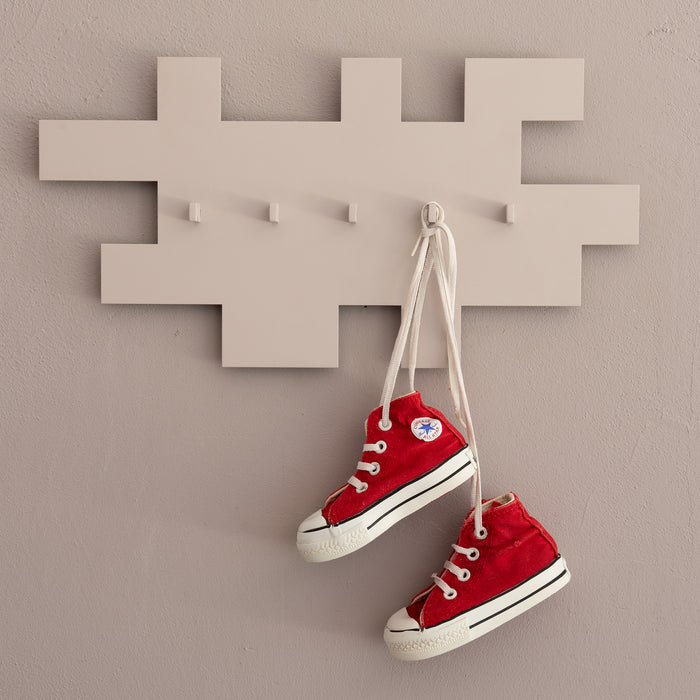 Spinder Design kapstok Tetromino - Silky Taupe - 5 haken