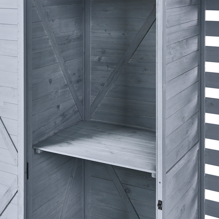 Beliani - CENGIO - Gereedschapsschuur - Grijs - Dennenhout