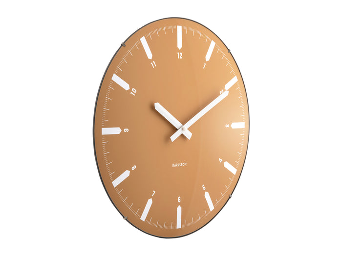 Karlsson - Wandklok Realista Dome - Okergeel- Ø35cm