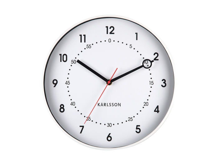 Karlsson - Wandklok Fresco - Wit- Ø31,5cm