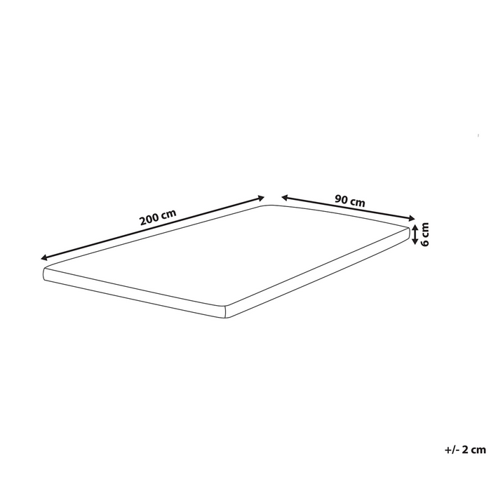 Beliani - FROSTY - Matrastopper - Wit - 90 x 200 cm - Gel