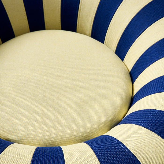 Studio About Float Poef Medium - Dark Blue / Yellow