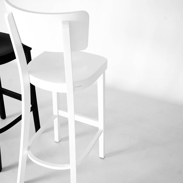 Fameg Felix houten barkruk wit - 75 cm