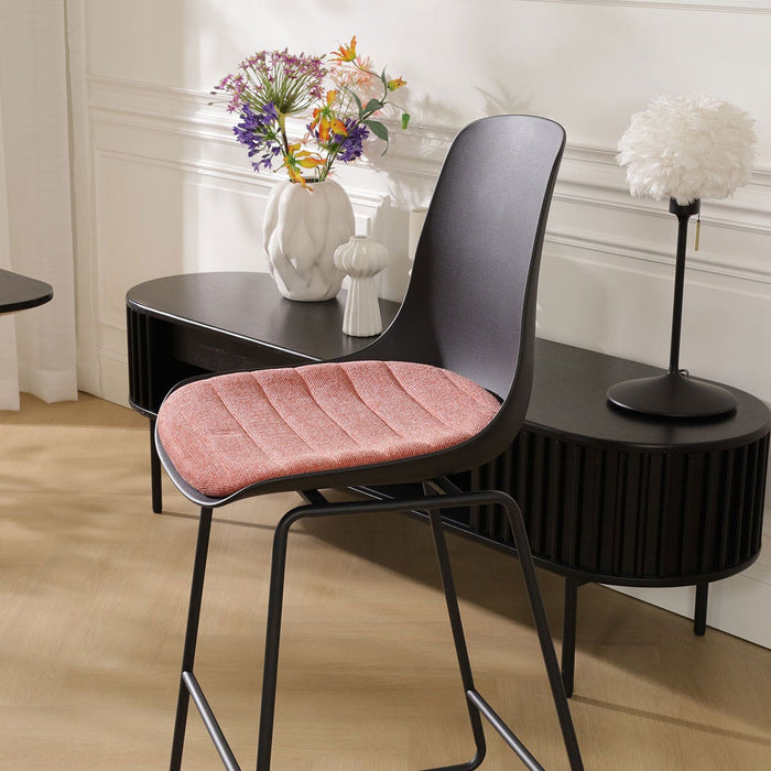 Nolon Nino-Liv Barkruk Zwart - Terracotta Kussen - Zwart Frame - 65cm