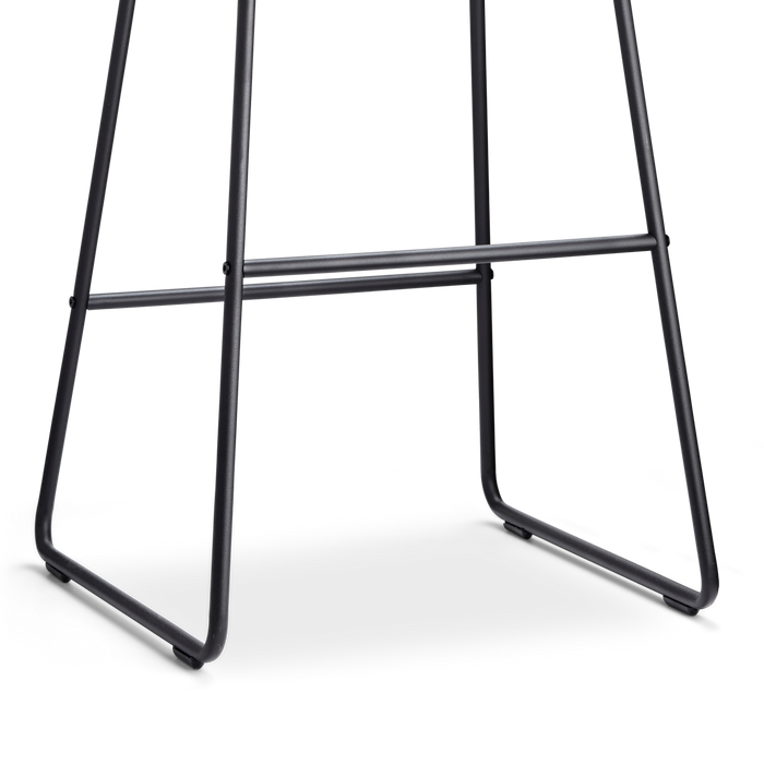 Nolon Nino-Liv Barkruk Wit - Lichtgrijs Kussen - Zwart Frame - 75 cm