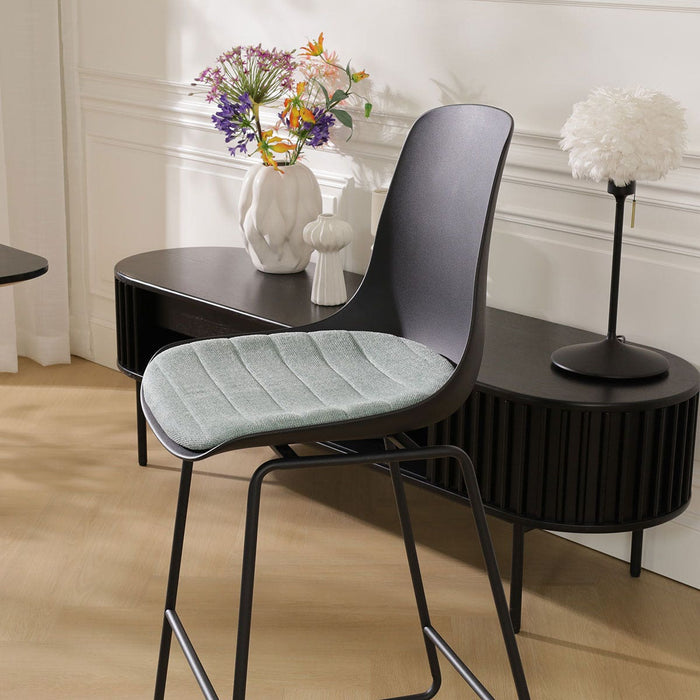 Nolon Nino-Liv Barkruk Zwart - Zacht Groen Kussen - Zwart Frame - 65cm