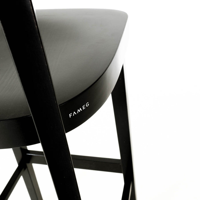 Fameg Felix houten barkruk zwart gebeitst - 75 cm