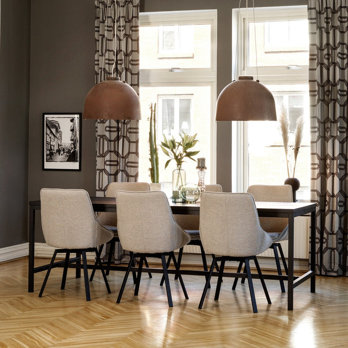 Rowico Home Everett Houten Eettafel 220 x 100 cm - Zwart