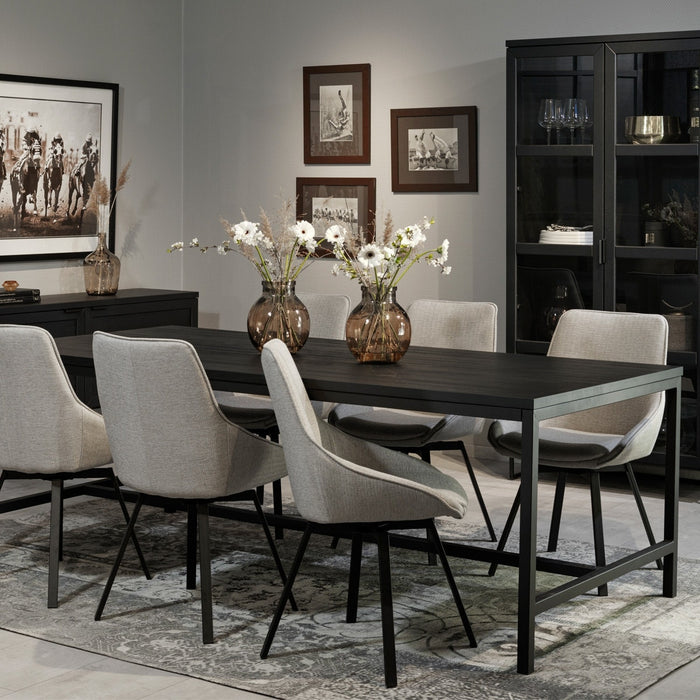 Rowico Home Everett Houten Eettafel 220 x 100 cm - Zwart