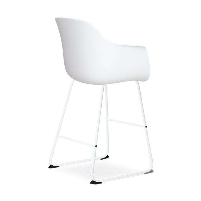 Nolon Nino-Liz Barkruk Wit - Terracotta Kussen - Wit Frame - 65 cm