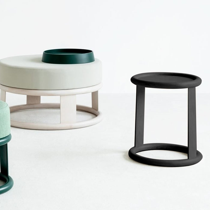 Fameg Lucien Ronde Houten Bijzettafel Ø 50 cm - Zwart