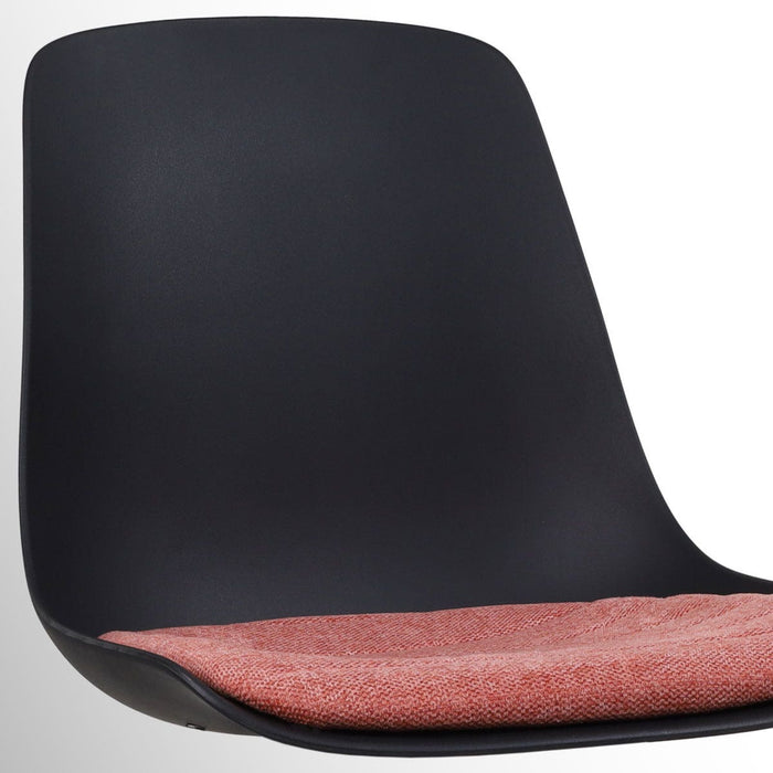 Nolon Nout-Liv Bureaustoel Zwart - Terracotta Kussen - Wit Onderstel