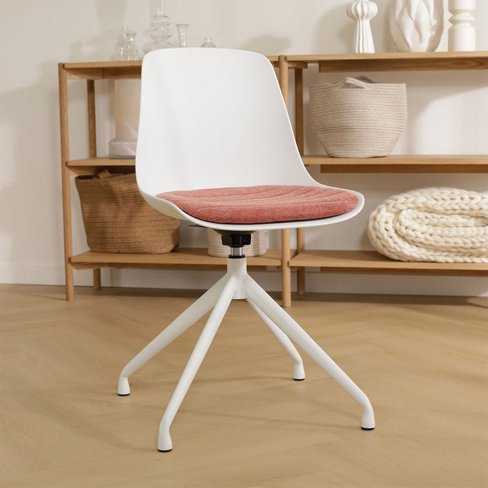 Nolon Nola-Liv Eetkamerstoel Wit - Terracotta - Draaibaar - Wit