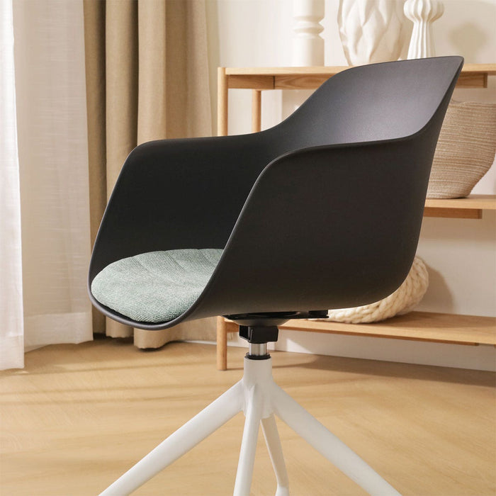 Nolon Nola-Liz Eetkamerstoel Zwart - Zacht Groen - Draaibaar - Wit