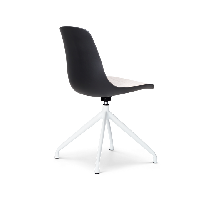 Nolon Nola-Liv Eetkamerstoel Zwart - Beige - Draaibaar - Wit