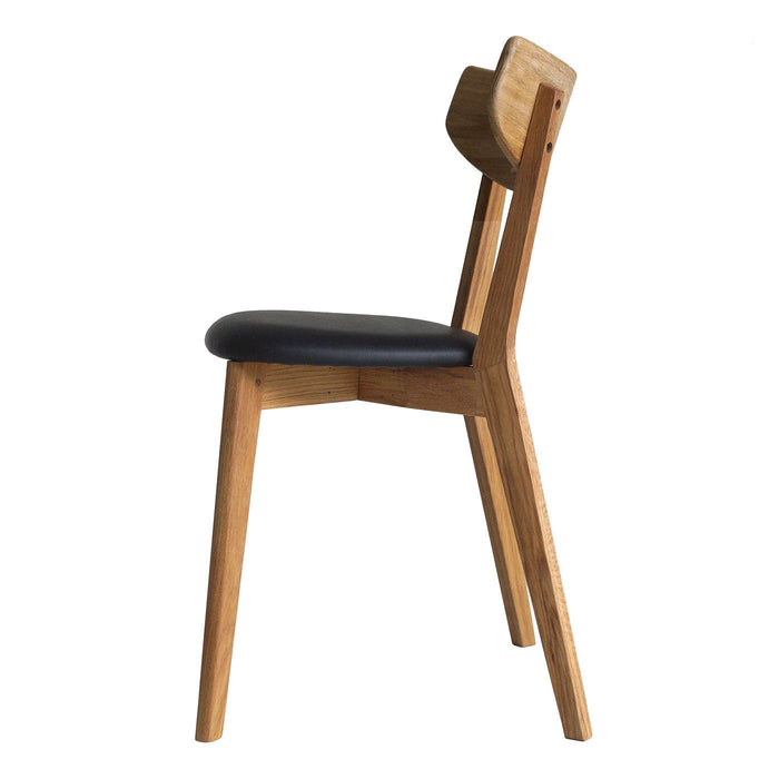 Rowico Home Ami Eikenhouten Eetkamerstoel Naturel - Zwart Zitkussen