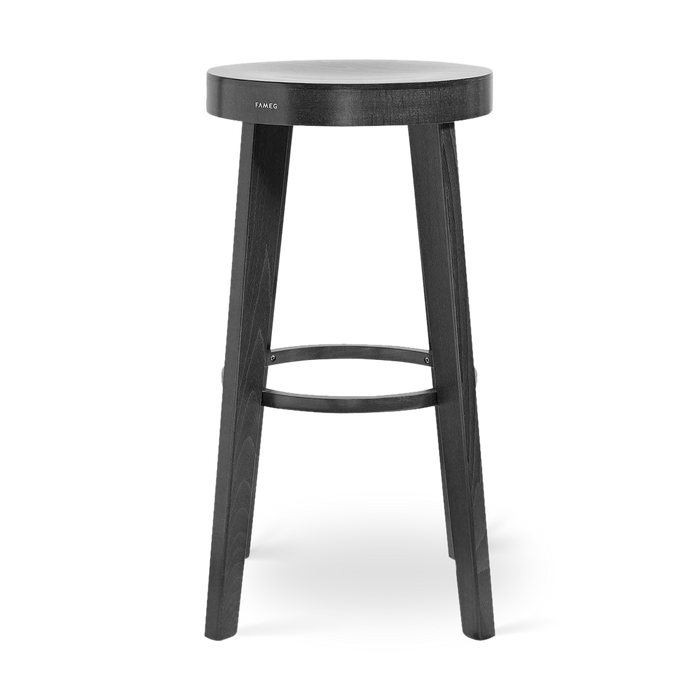 Fameg Fico houten barkruk zwart gebeitst - 75 cm