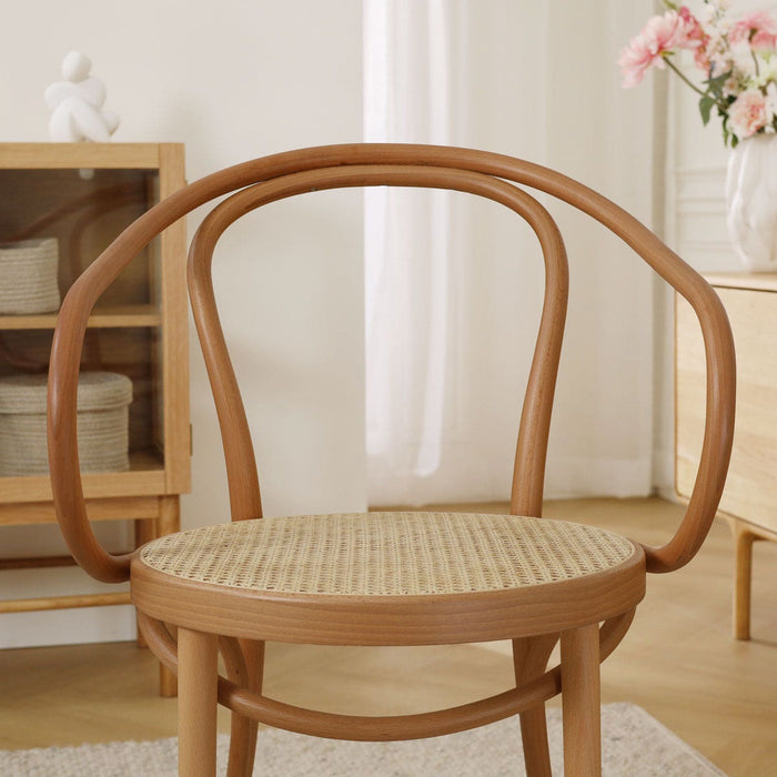 Fameg Venice No. 9 Eetkamerstoel Naturel - Armleuning - Rotan Zitting