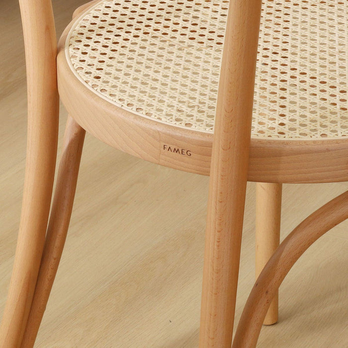 Fameg Venice No. 9 Eetkamerstoel Naturel - Armleuning - Rotan Zitting