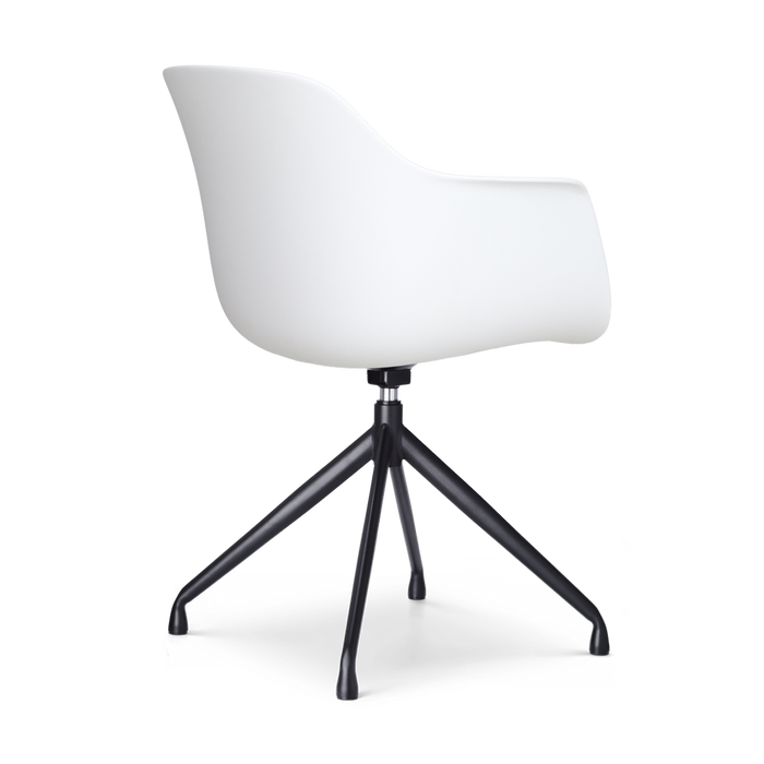 Nolon Nola-Liz Eetkamerstoel Wit - Zacht Groen - Draaibaar - Zwart