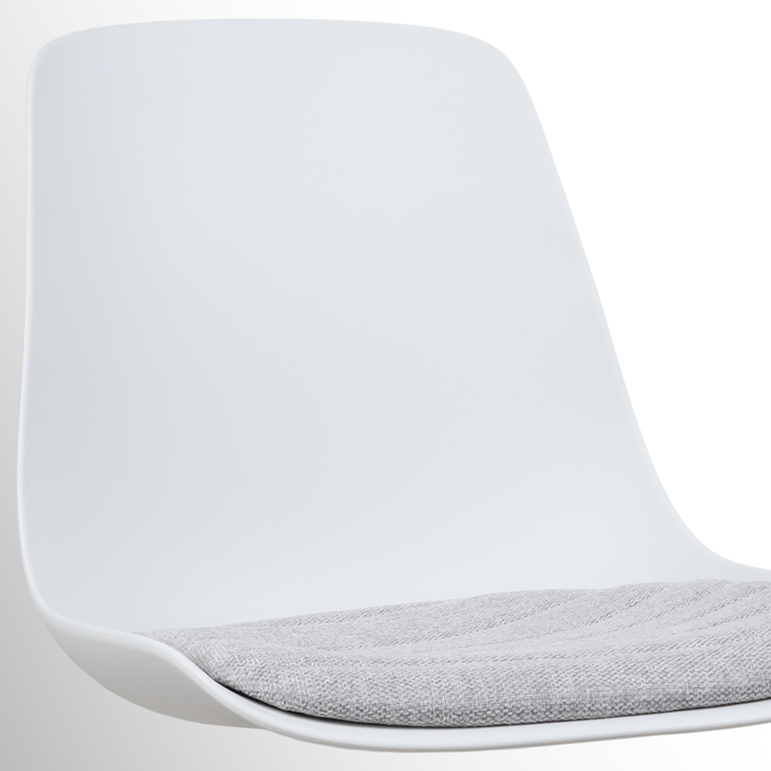 Nolon Nola-Liv Eetkamerstoel Wit - Lichtgrijs - Draaibaar - Zwart