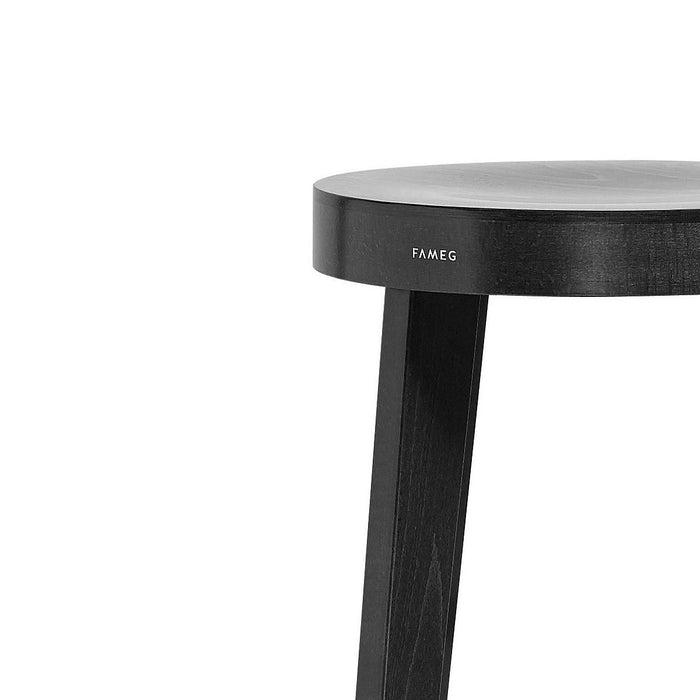 Fameg Fico houten barkruk zwart gebeitst - 75 cm