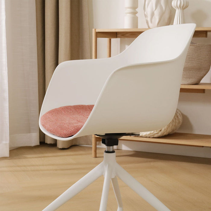 Nolon Nola-Liz Eetkamerstoel Wit - Terracotta - Draaibaar - Wit