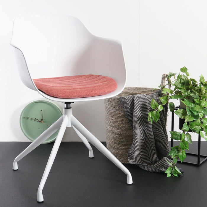 Nolon Nola-Liz Eetkamerstoel Wit - Terracotta - Draaibaar - Wit