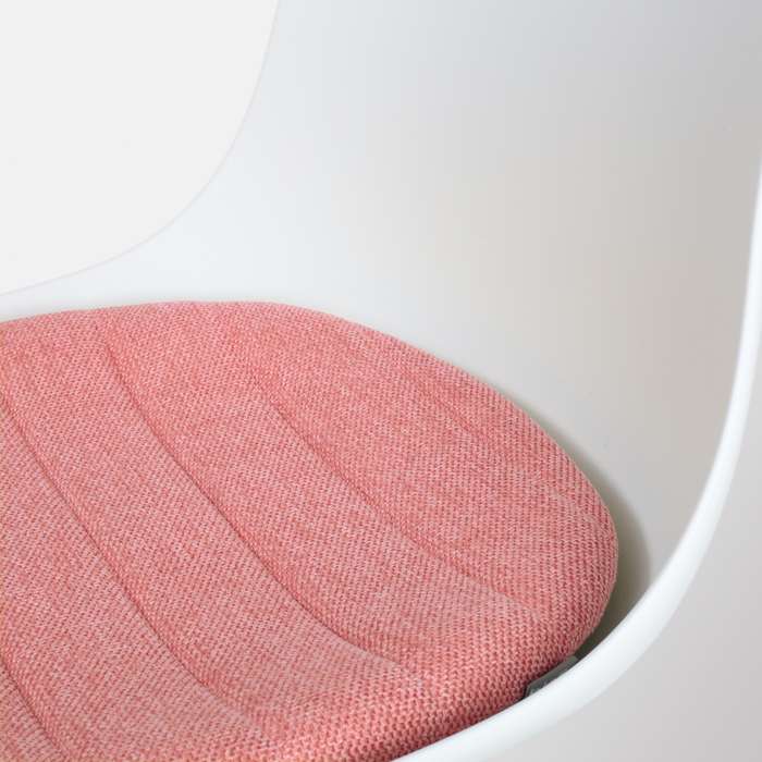 Nolon Nino-Liv Barkruk Wit - Terracotta Kussen - Wit Frame - 65cm