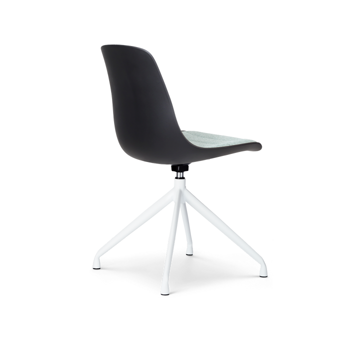 Nolon Nola-Liv Eetkamerstoel Zwart - Groen - Draaibaar - Wit