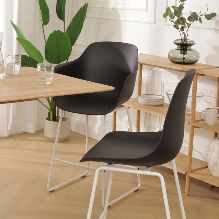 Nolon Nino-Pip Barkruk Zwart - Kunststof - Wit Onderstel - 65 cm