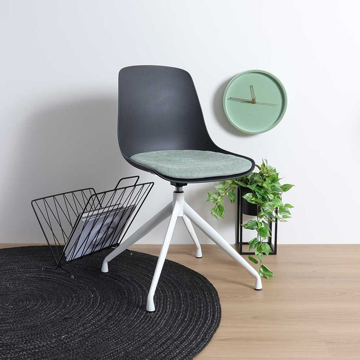 Nolon Nola-Liv Eetkamerstoel Zwart - Groen - Draaibaar - Wit