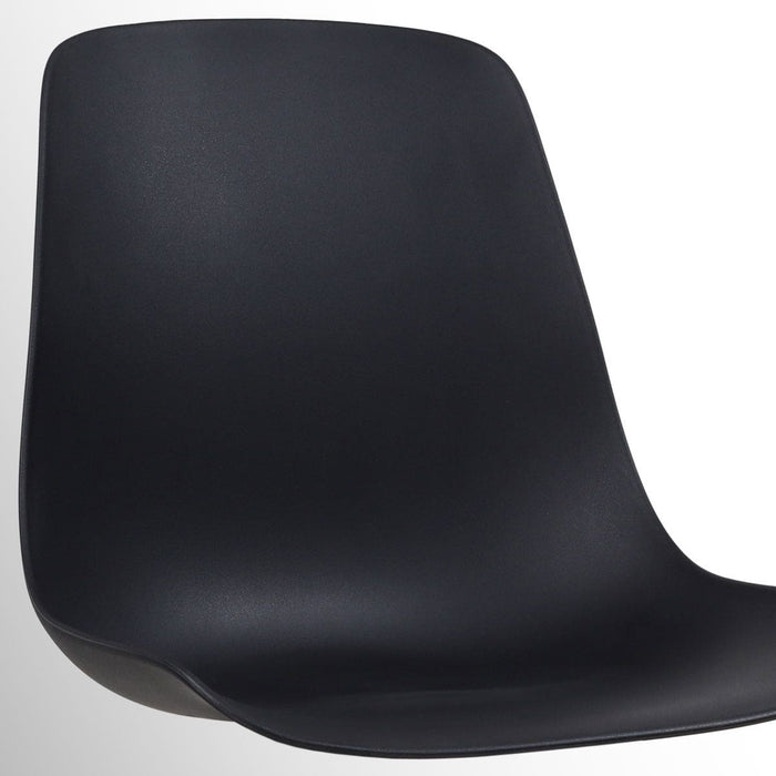 Nolon Nino-Pip Barkruk Zwart - Kunststof - Wit Onderstel - 65 cm