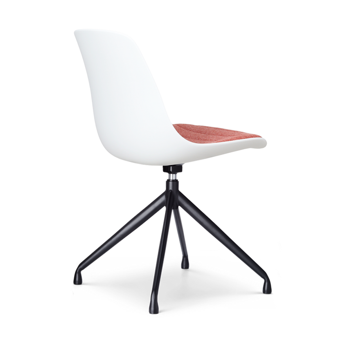 Nolon Nola-Liv Eetkamerstoel Wit - Terracotta - Draaibaar - Zwart
