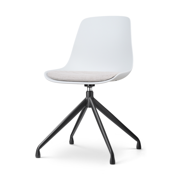 Nolon Nola-Liv Eetkamerstoel Wit - Beige - Draaibaar - Zwart