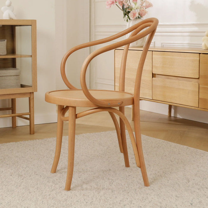 Fameg Venice No. 9 Houten Eetkamerstoel Naturel - Met Armleuning