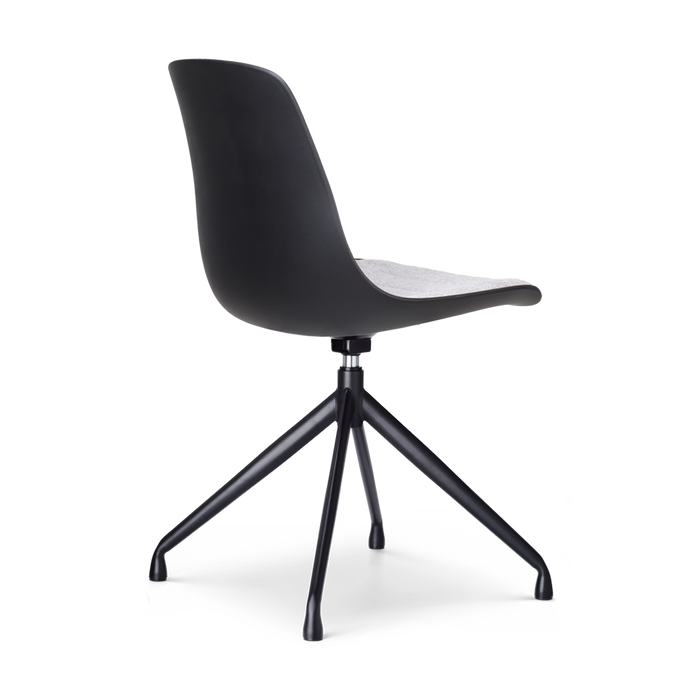 Nolon Nola-Liv Eetkamerstoel Zwart - Lichtgrijs - Draaibaar - Zwart