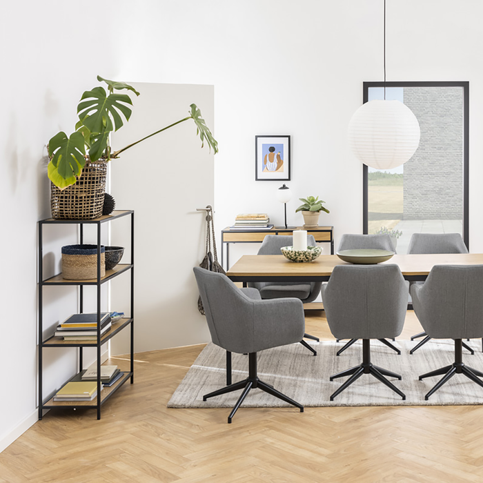 Lisomme Vic Staande Houten Boekenkast - B 77 cm - Naturel