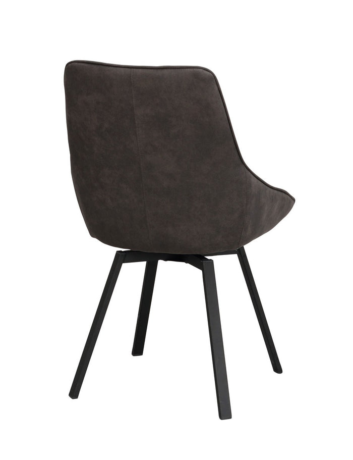 Rowico Home Alison Draaibare Eetkamerstoel Donkegrijs - Kunstleer