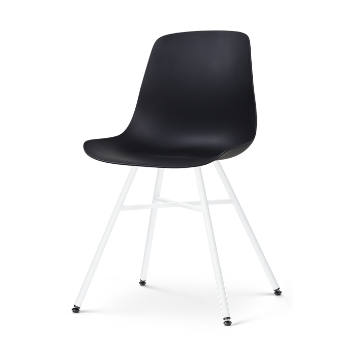 Nolon Noa-Pip eetkamerstoel zwart - wit onderstel