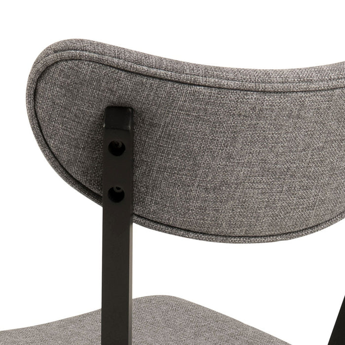 Lisomme Jade Houten Eetkamerstoel Grijs - Stoffen Zitvlak